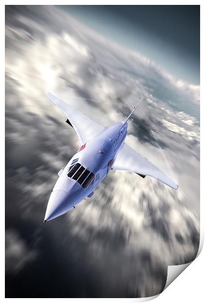 Speedbird Concorde Print by J Biggadike