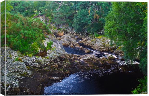 The River Oykel Canvas Print by Steven Watson