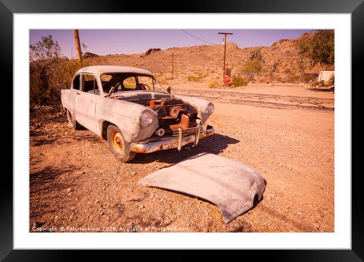 Auto Abandoned  Framed Mounted Print by Rob Hawkins