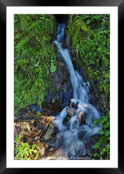 Water spring in Piodao Framed Mounted Print by Angelo DeVal