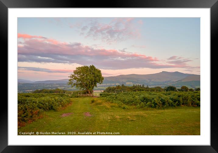 Brecon Beacons Tree Framed Mounted Print by Gordon Maclaren