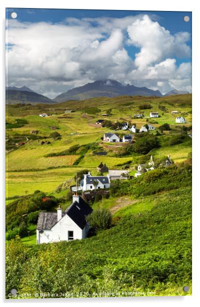 Tarskavaig in Summer Isle of Skye Scotland Acrylic by Barbara Jones