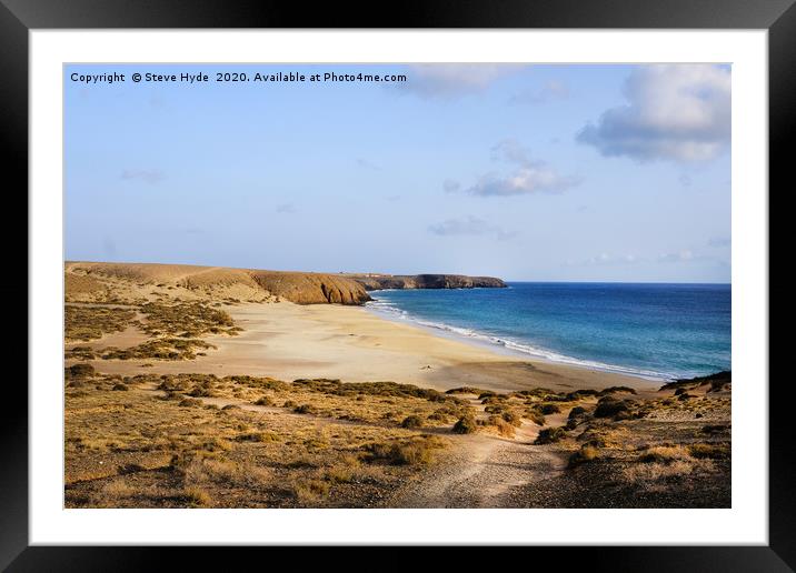 Papagayo beach, Lanzarote                          Framed Mounted Print by Steve Hyde