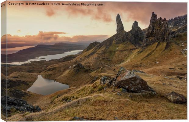 Old Man of Storr Canvas Print by Pete Lawless