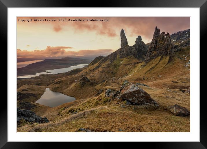 Old Man of Storr Framed Mounted Print by Pete Lawless