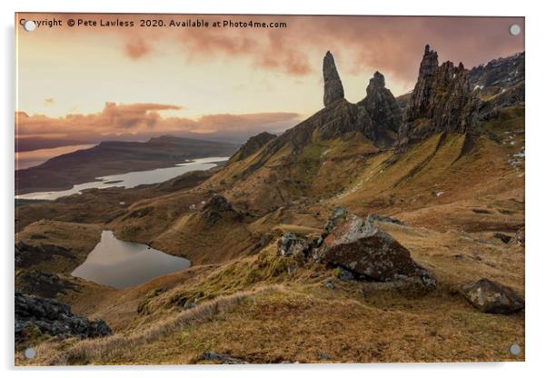 Old Man of Storr Acrylic by Pete Lawless