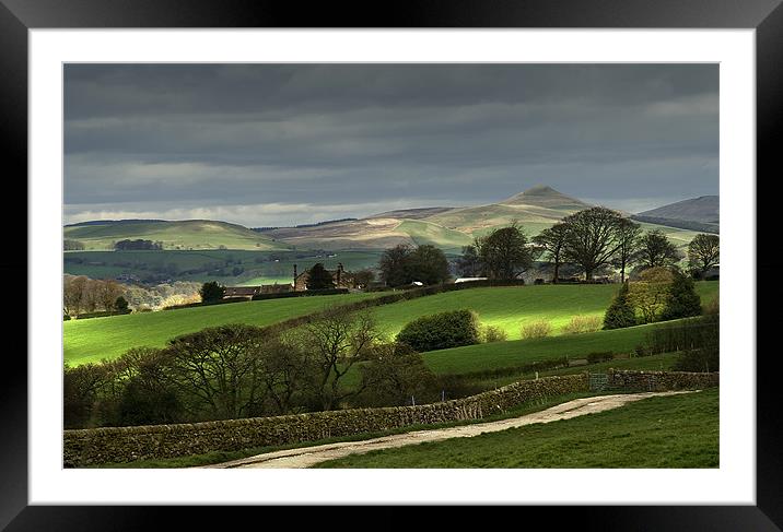 Heaton to Shutlingsloe Framed Mounted Print by Wayne Molyneux