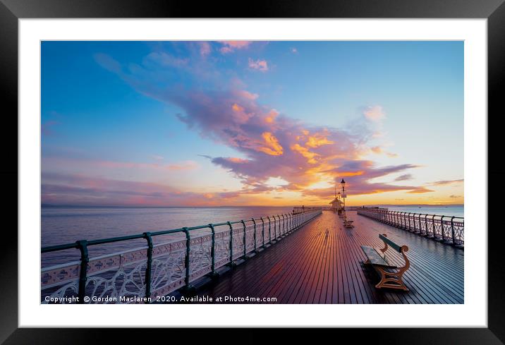 Sunrise, Penarth Pier Framed Mounted Print by Gordon Maclaren