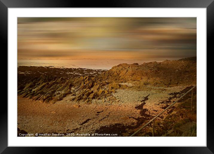 Rocky Shoreline Framed Mounted Print by Heather Goodwin