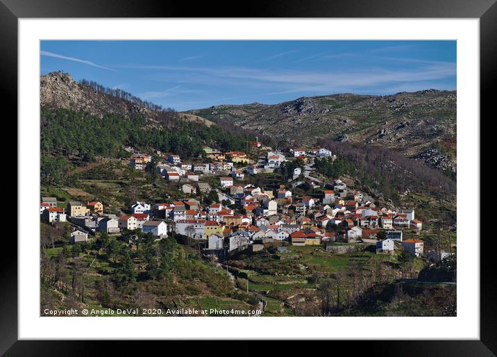 Sabugeiro Village view Framed Mounted Print by Angelo DeVal