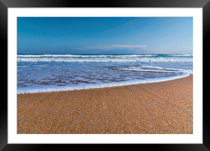 Alicante Sandy Beach Framed Mounted Print by Valerie Paterson