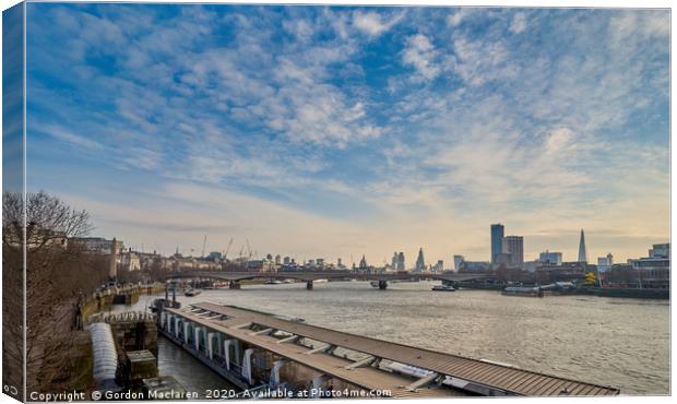 City of London and the River Thames Canvas Print by Gordon Maclaren