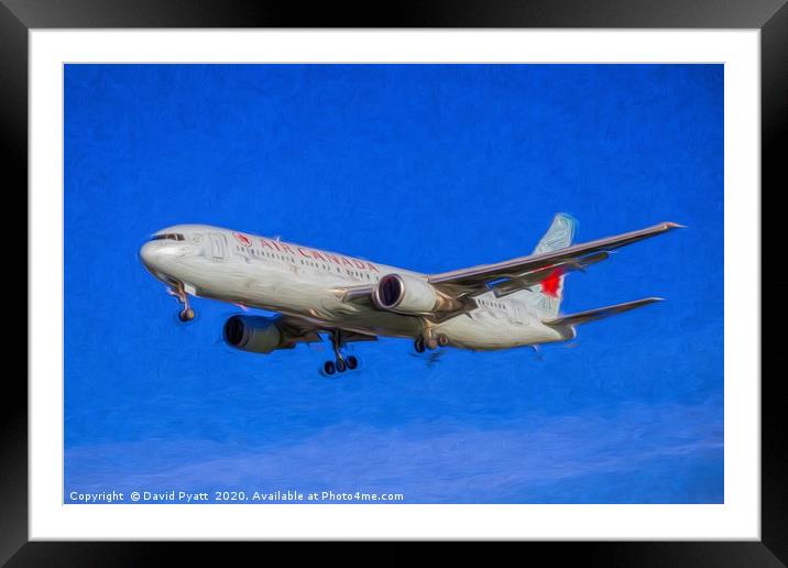 Air Canada Boeing 767 Art Framed Mounted Print by David Pyatt