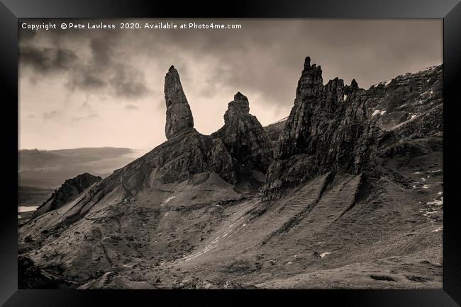 Old Man of Storr Framed Print by Pete Lawless
