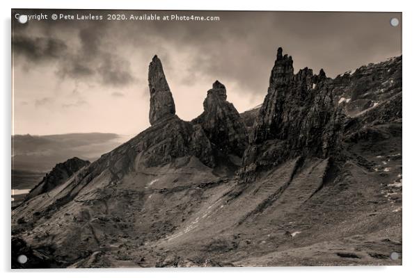 Old Man of Storr Acrylic by Pete Lawless