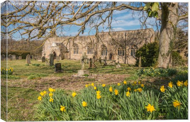 St Mary's Parish Church, Wycliffe, Teesdale Canvas Print by Richard Laidler