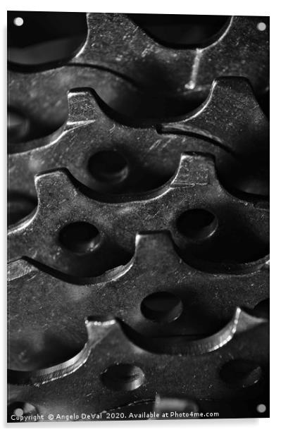 Bicycle Gears in Monochrome Acrylic by Angelo DeVal