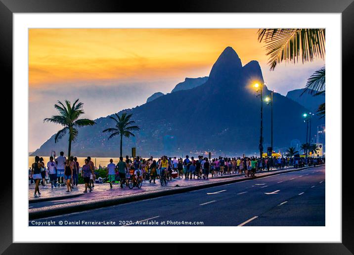 Ipanema Sidewalk Rio de Janeiro Brazil Framed Mounted Print by Daniel Ferreira-Leite