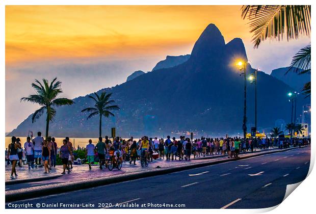 Ipanema Sidewalk Rio de Janeiro Brazil Print by Daniel Ferreira-Leite
