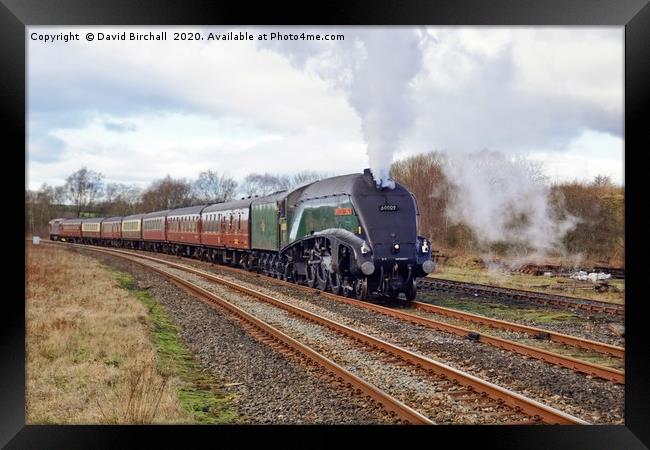 60009 Union Of South Africa approaching Hellifield Framed Print by David Birchall