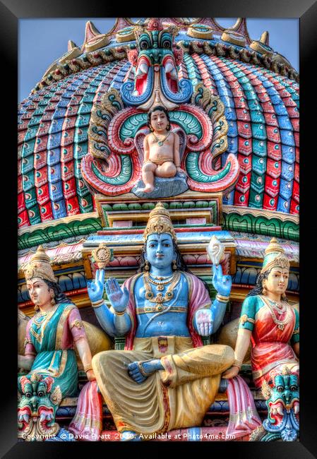 Hindu Temple Singapore Framed Print by David Pyatt