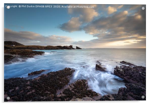 Split Rock - Assynt - Scotland Acrylic by Phil Durkin DPAGB BPE4