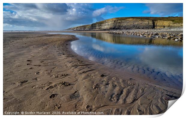 Dunraven Bay, South Wales Print by Gordon Maclaren