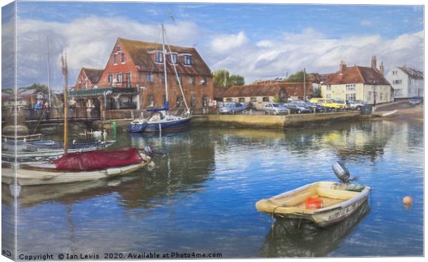 Boats At Emsworth Harbour Canvas Print by Ian Lewis