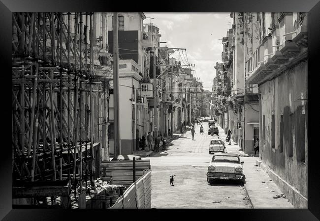 Street life, Havana, Cuba Framed Print by Sophie Shoults