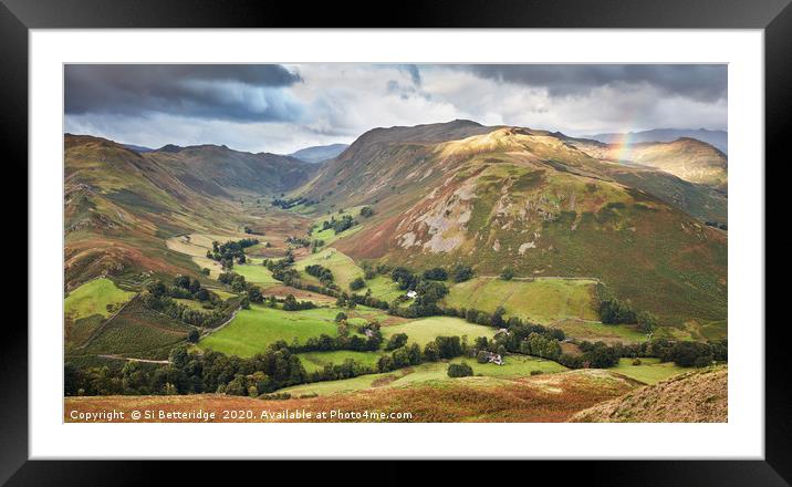 Valley View Framed Mounted Print by Si Betteridge
