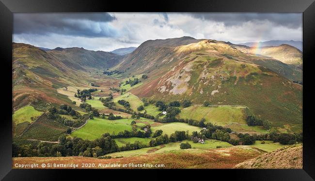 Valley View Framed Print by Si Betteridge
