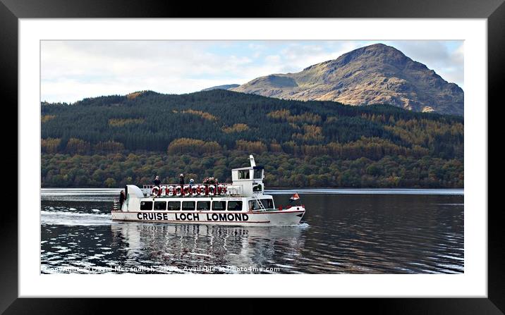   Loch Lomond Boat Trip                            Framed Mounted Print by David Mccandlish