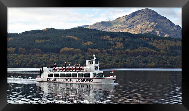   Loch Lomond Boat Trip                            Framed Print by David Mccandlish