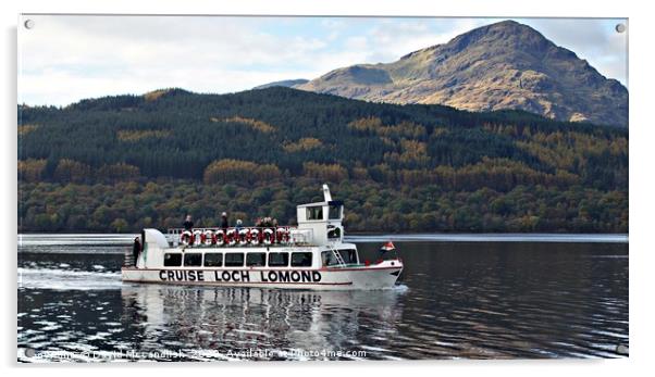   Loch Lomond Boat Trip                            Acrylic by David Mccandlish