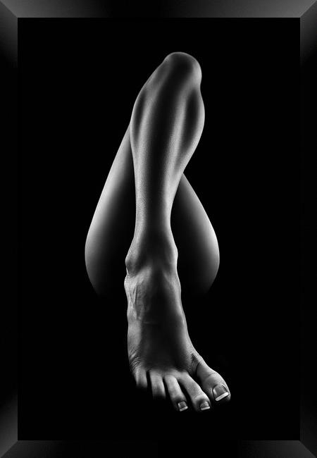 Nude woman bodyscape 56 Framed Print by Johan Swanepoel