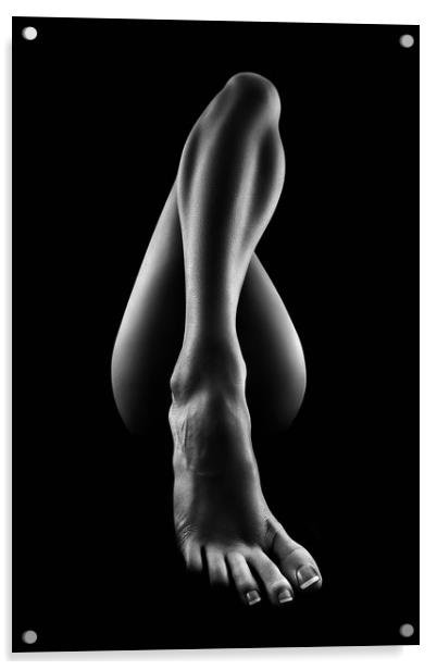 Nude woman bodyscape 56 Acrylic by Johan Swanepoel