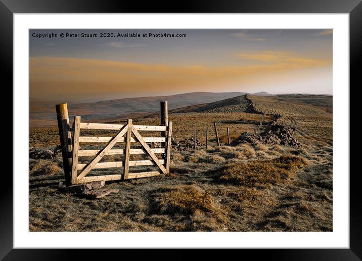 Shinning Gate near to Fountains Fell on the Pennin Framed Mounted Print by Peter Stuart