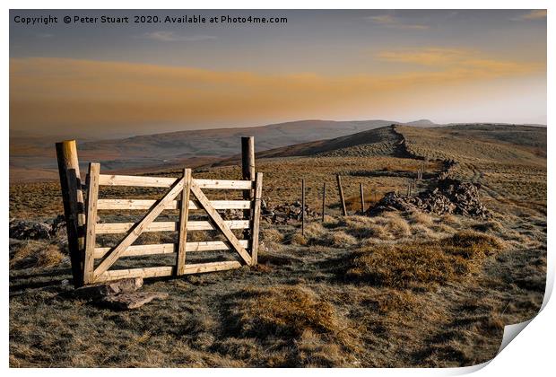 Shinning Gate near to Fountains Fell on the Pennin Print by Peter Stuart