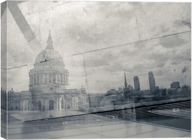 Reflection of St Paul's Cathedral and City of Lond Canvas Print by Sophie Shoults