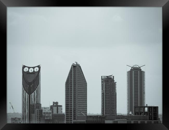 High rises in a row, London Framed Print by Sophie Shoults