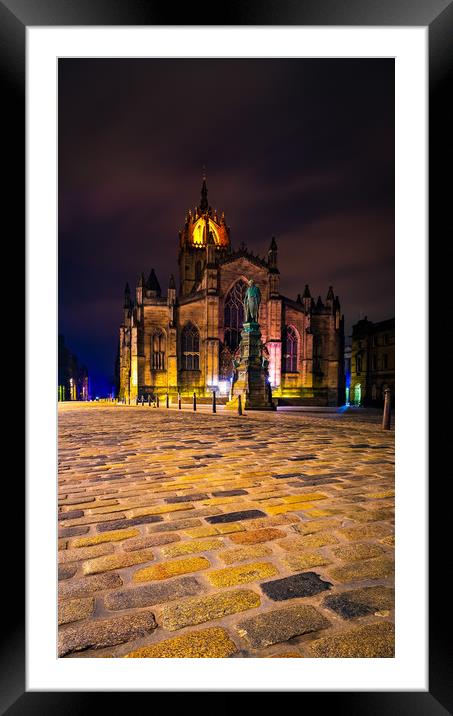 St Giles Cathedral Framed Mounted Print by Steven Lennie