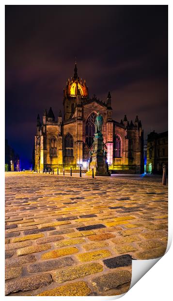 St Giles Cathedral Print by Steven Lennie
