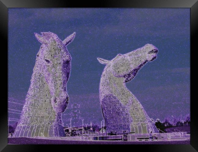 kelpies Framed Print by dale rys (LP)