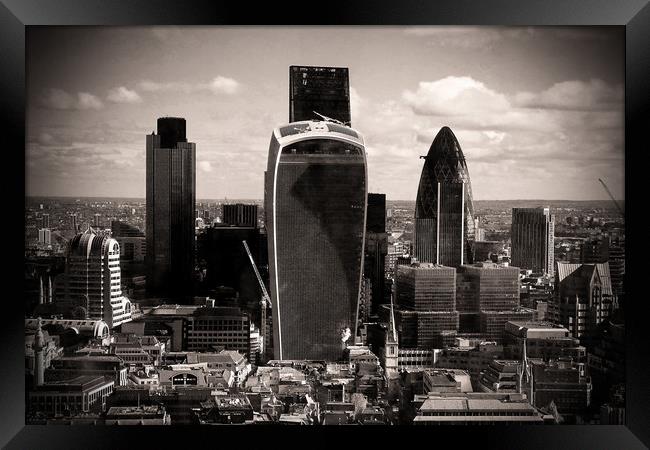 London Cityscape Skyline England UK Framed Print by Andy Evans Photos