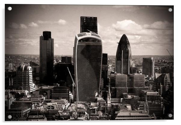 London Cityscape Skyline England UK Acrylic by Andy Evans Photos