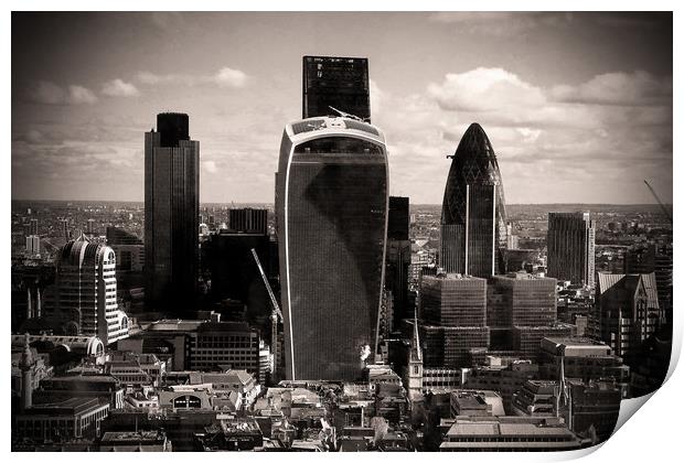 London Cityscape Skyline England UK Print by Andy Evans Photos