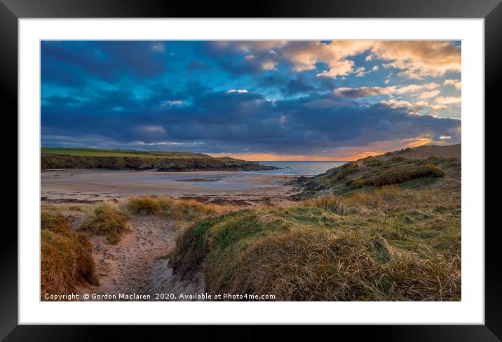 Cable Bay Sunset Framed Mounted Print by Gordon Maclaren