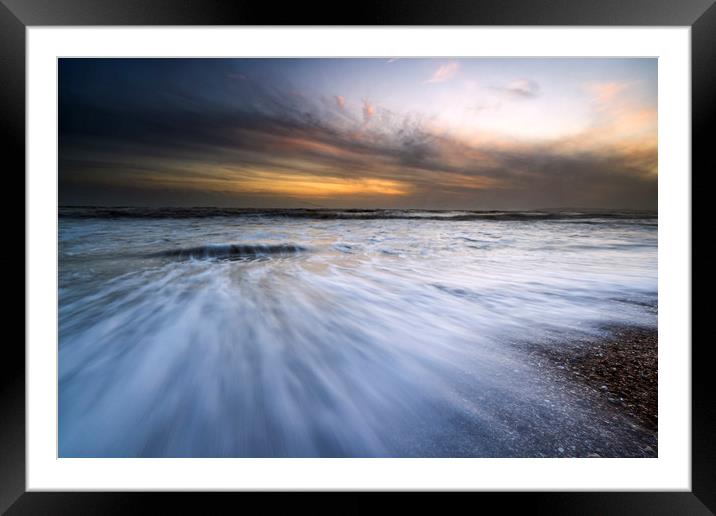 Ebb and flow Framed Mounted Print by mark leader