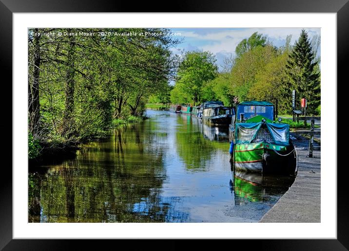 Leeds and Liverpool Canal  Framed Mounted Print by Diana Mower
