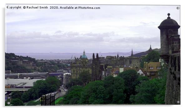 Landscape view from Edinburgh Acrylic by Rachael Smith